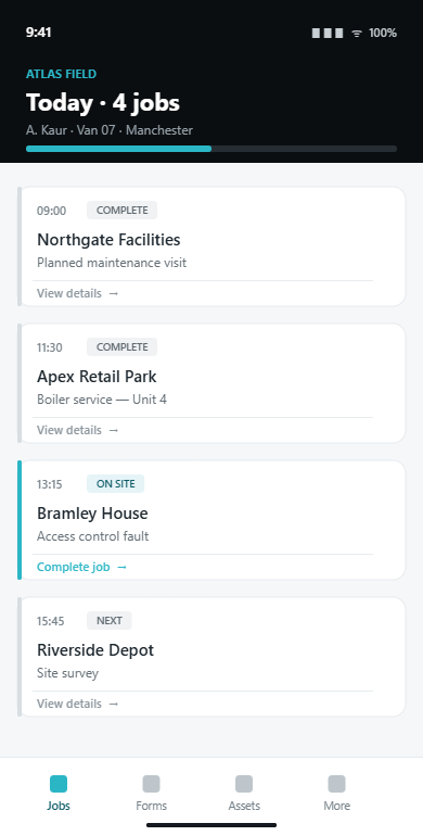 Atlas Field mobile app